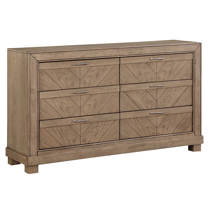 Steve Silver Montana Dresser and Mirror in Brown/Sand