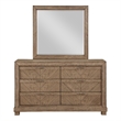 Steve Silver Montana Dresser and Mirror in Brown/Sand