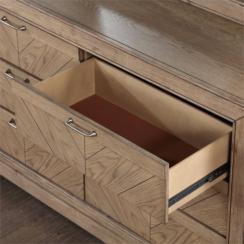 Steve Silver Montana 6-Drawer Dresser in Brown/Sand
