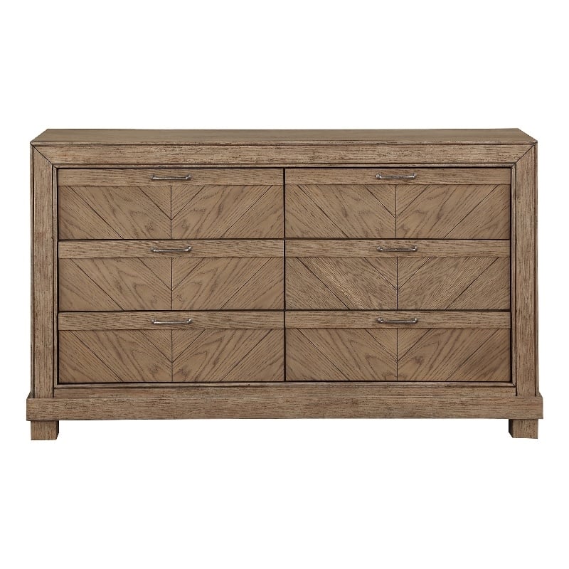 Steve Silver Montana 6-Drawer Dresser in Brown/Sand