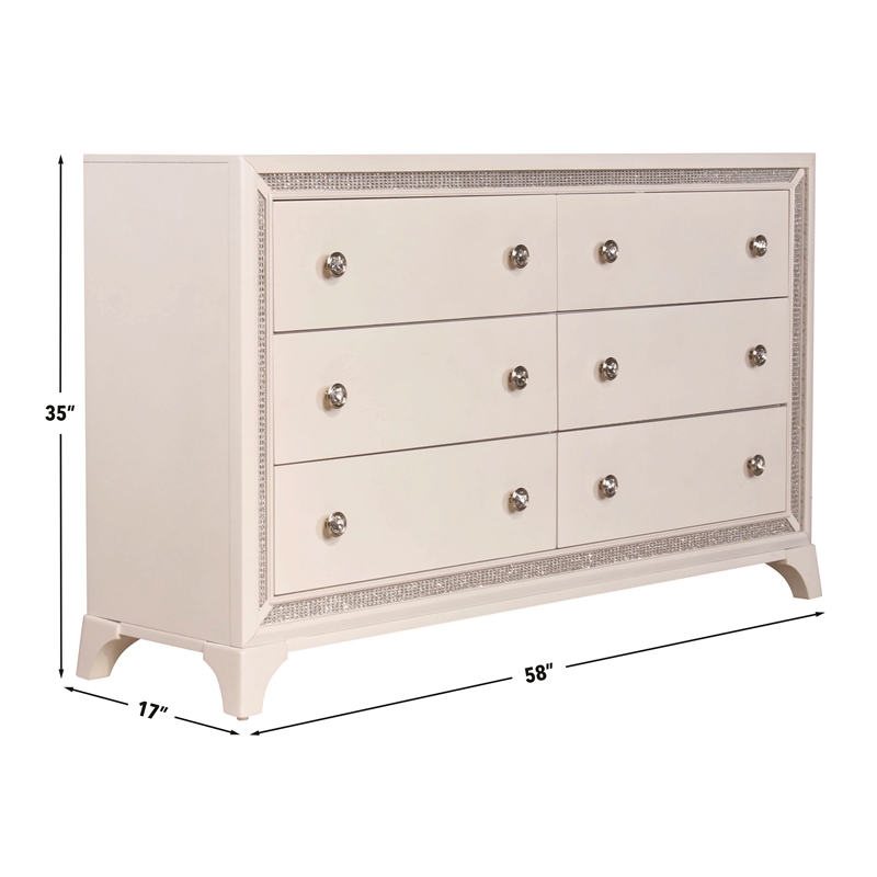 Steve Silver Cassie Dresser in Off White
