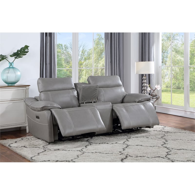Steve Silver Alpine 3pc Sofa Set in Gray