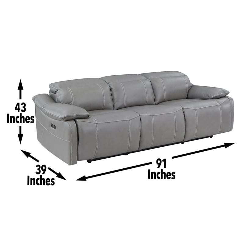 Steve Silver Alpine 3pc Sofa Set in Gray