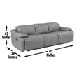 Steve Silver Alpine 3pc Sofa Set in Gray