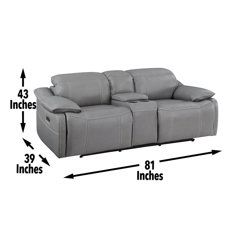 Steve Silver Alpine 2pc Sofa Set in Gray