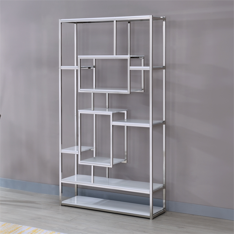 Steve Silver Alize  Bookcase and Desk in White