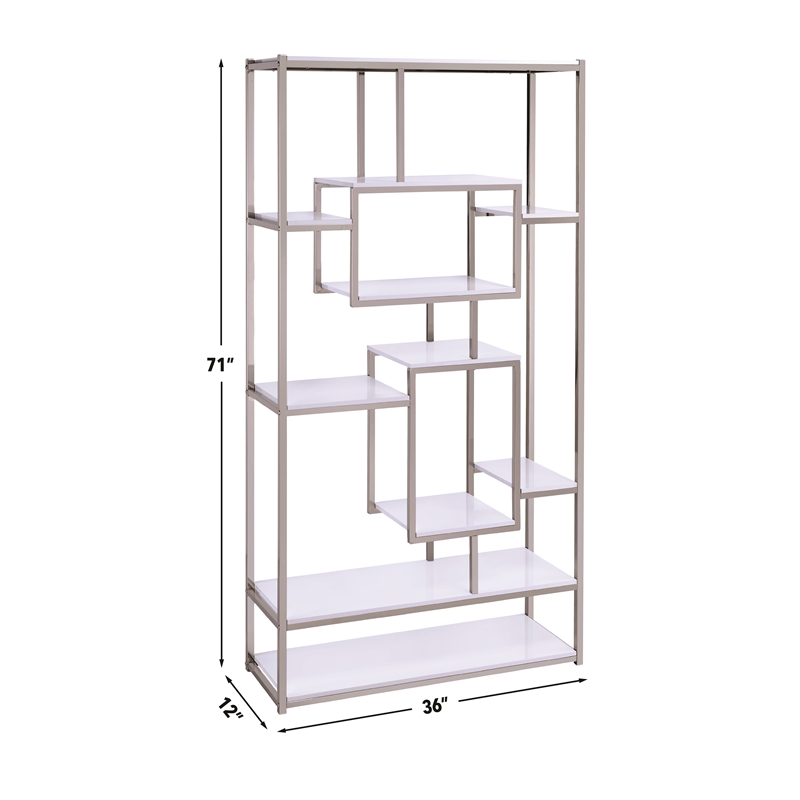 Steve Silver Alize  Bookcase and Desk in White