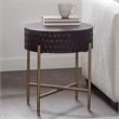 Steve Silver Bobbi Round End Table in Brown