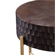 Steve Silver Bobbi Round End Table in Brown