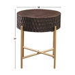 Steve Silver Bobbi Round End Table in Brown