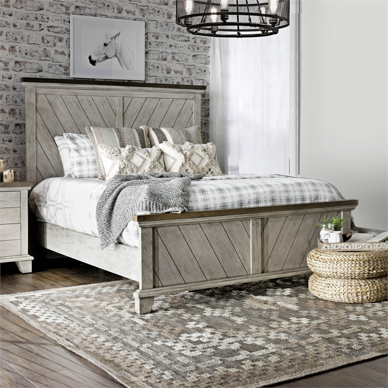 Steve Silver Bear Creek 4pc King Bedroom Set in Gray