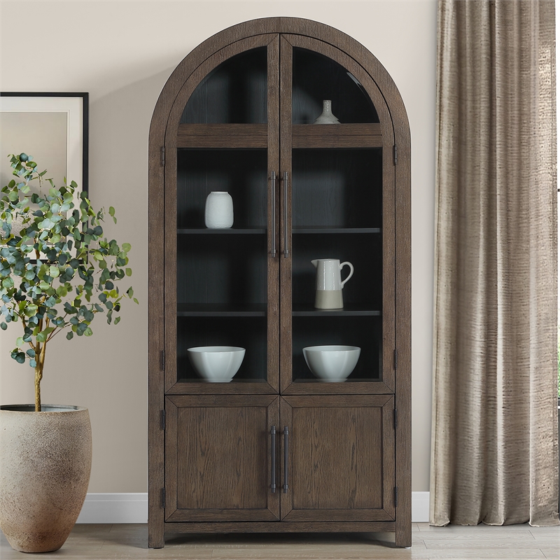 Steve Silver Burlington Curio in Brown