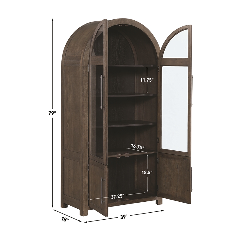 Steve Silver Burlington Curio in Brown