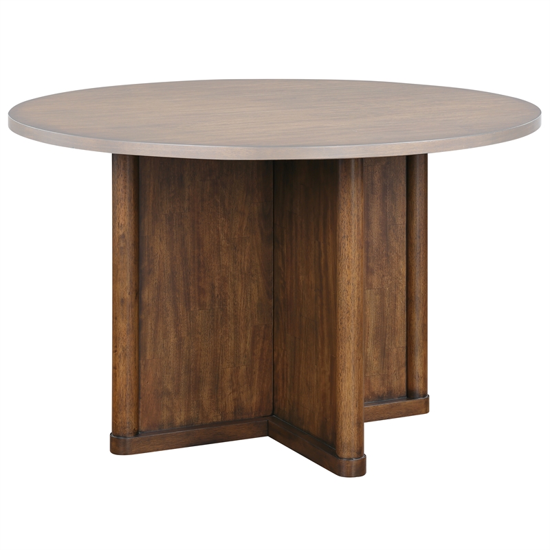 Steve Silver Cambridge Dining Table with Game Table in Brown