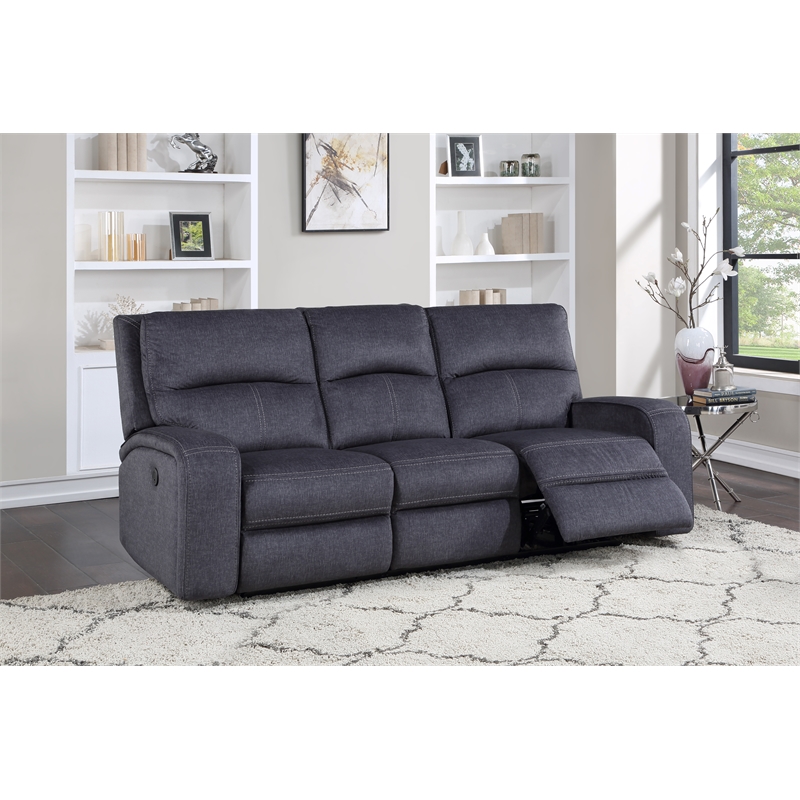 Steve Silver Lovell 3 PC Sofa Set in Gray