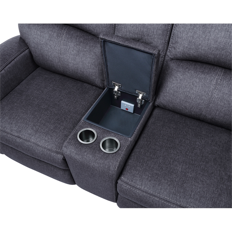 Steve Silver Lovell 3 PC Sofa Set in Gray