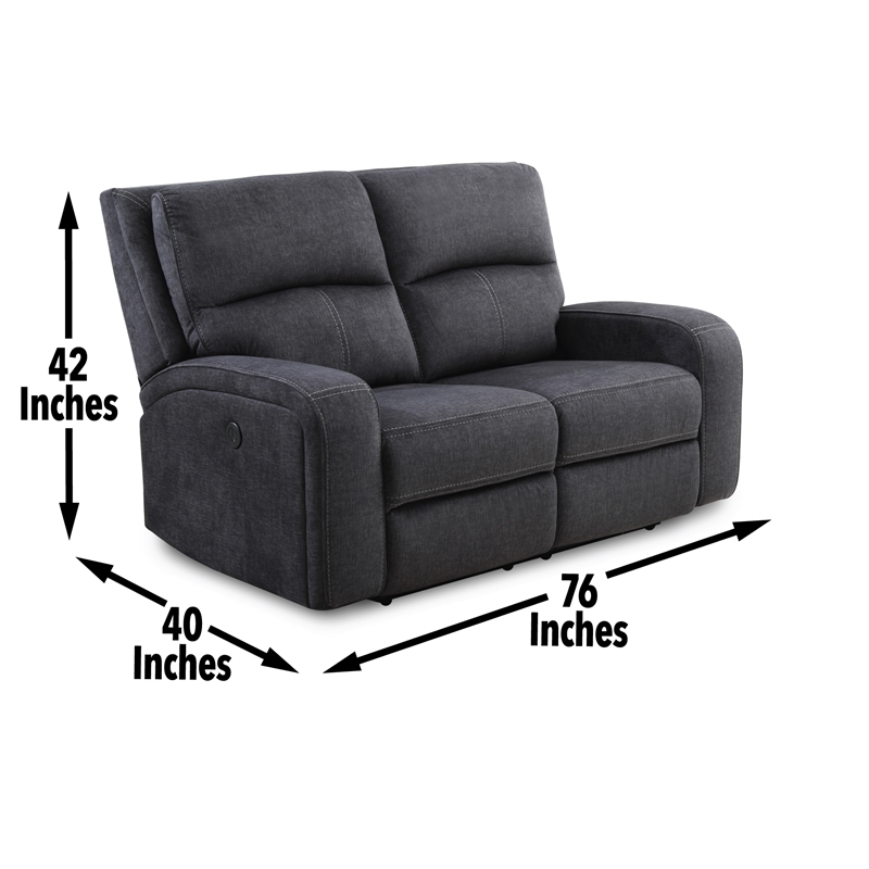 Steve Silver Lovell 3 PC Sofa Set in Gray