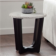 Steve Silver Chrissy White Marble Top End Table