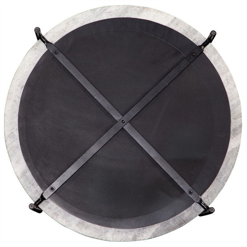 Steve Silver Coleen Green Marble Round Cocktail Table