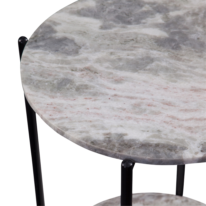Steve Silver Coleen Sanwar Green Marble Round End Table