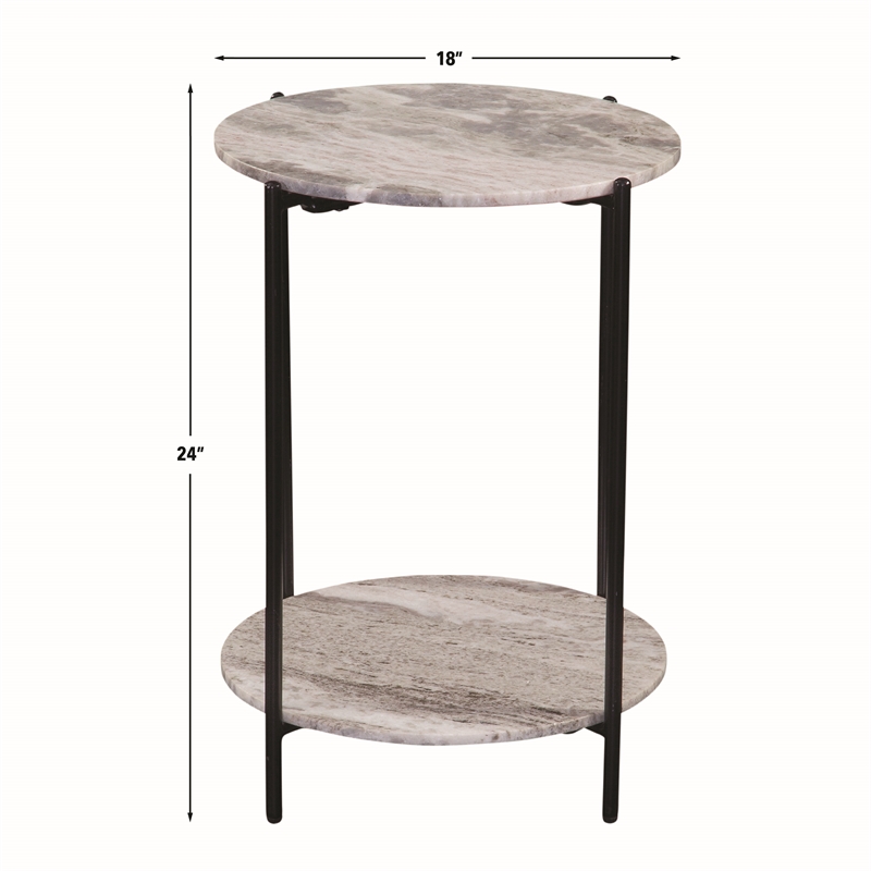Steve Silver Coleen Sanwar Green Marble Round End Table