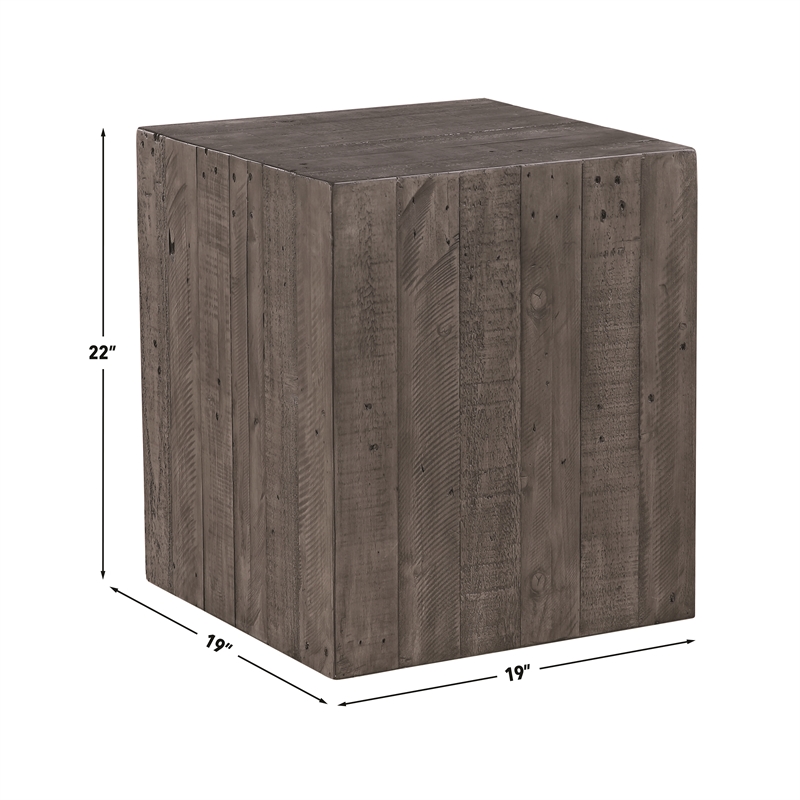 Steve Silver Colson End Table in Gray