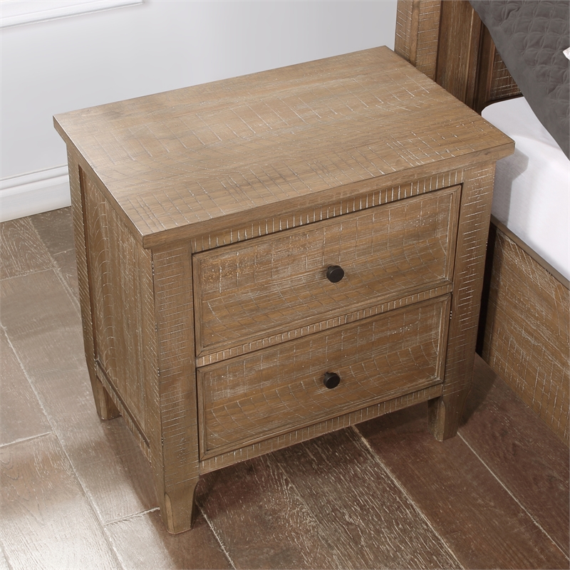 Steve Silver Riverdale 3 pc Queen Bedroom Set(2 NS+Bed) in Brown