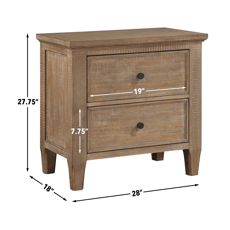Steve Silver Riverdale 3 pc Queen Bedroom Set(2 NS+Bed) in Brown
