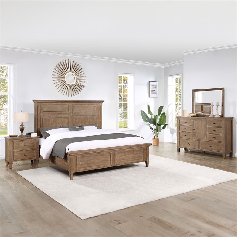 Steve Silver Riverdale Queen Panel Bed in Brown