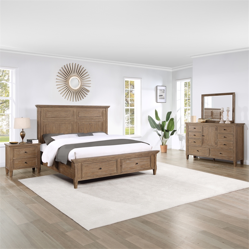 Steve Silver Riverdale Queen Storage Bed in Brown