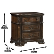 Steve Silver Royale 4PC King Bedroom Set in Brown