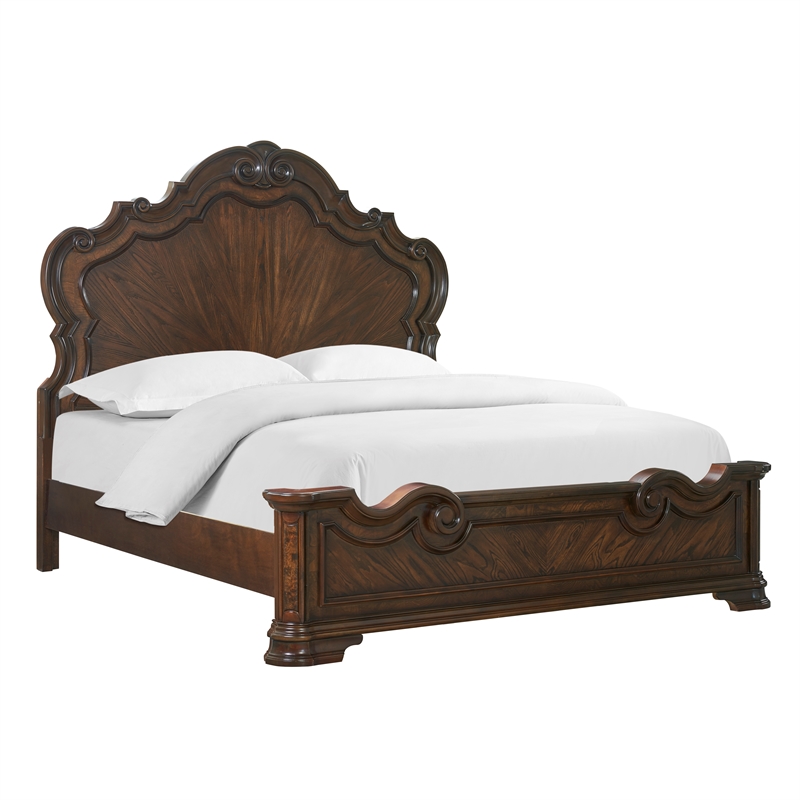 Steve Silver Royale 4PC King Bedroom Set in Brown