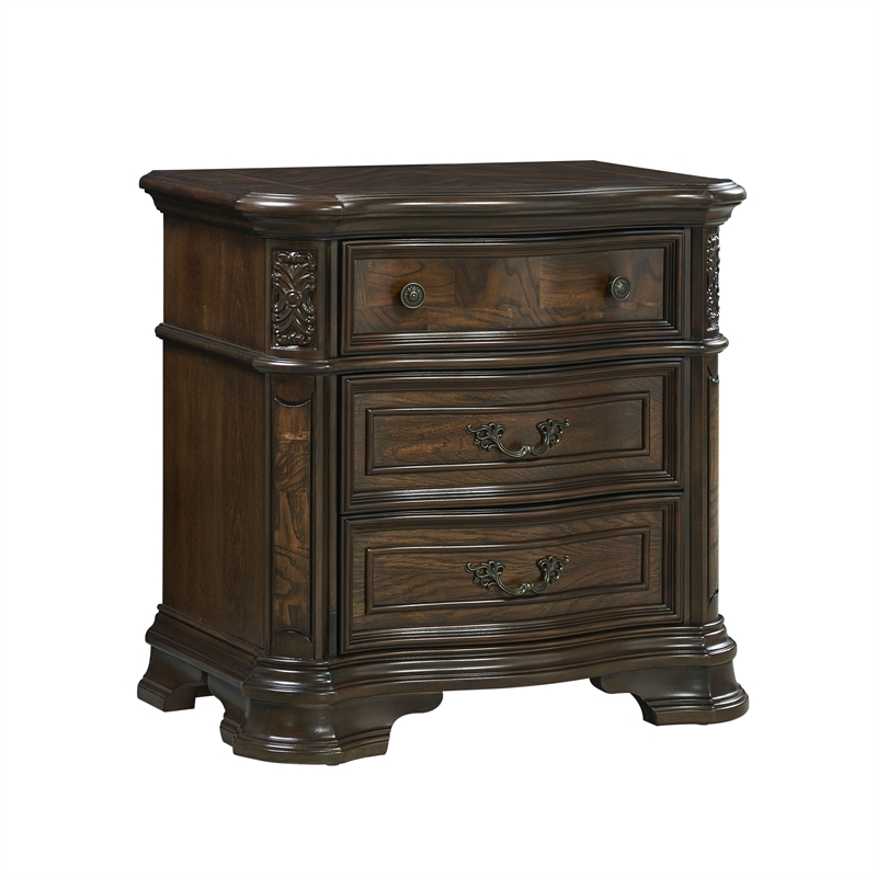 Steve Silver Royale 4PC King Bedroom Set in Brown