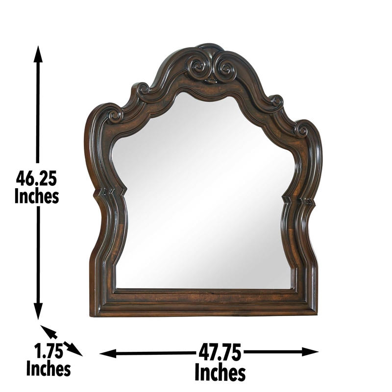 Steve Silver Royale 4PC King Bedroom Set in Brown