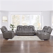Steve Silver Daniel 3-Piece Triple-Power Leather Recling Sofa in White