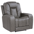 Steve Silver Daniel 3-Piece Triple-Power Leather Recling Sofa in White