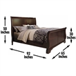 Steve Silver Dominique Queen 4PC Bedroom Set in Brown