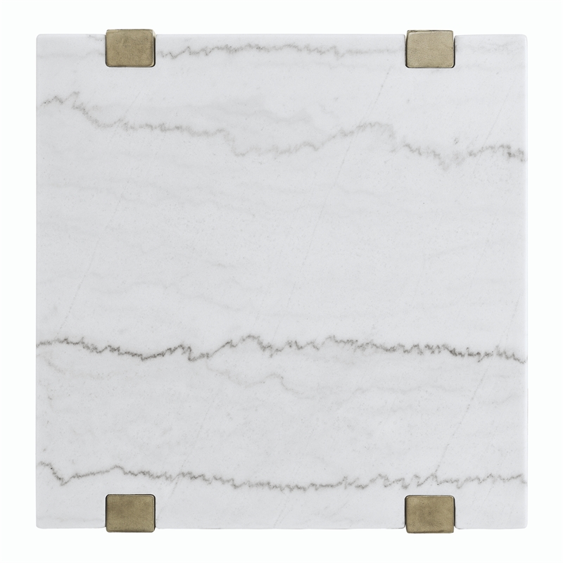 Steve Silver Perth White Marble 3-Piece Table Set (Cocktail End & Sofa Table)
