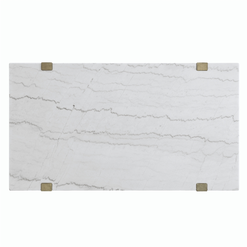 Steve Silver Perth White Marble 3-Piece Table Set (Cocktail End & Sofa Table)