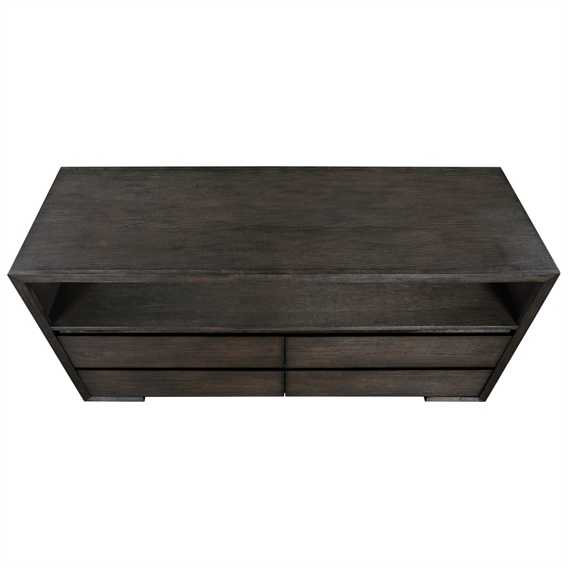 Steve Silver Evan 3-Piece Table Set with TV Stand in Brown