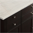 Steve Silver Francis White Marble Top Sideboard in Brown