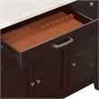 Steve Silver Francis White Marble Top Sideboard in Brown