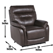 Steve Silver Fortuna 3pc Dual Power Reciling Sofa in Brown