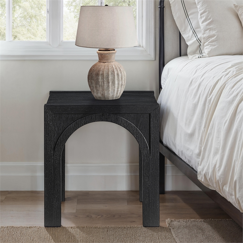Steve Silver Fitzgerald End Table in Black