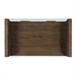 Steve Silver Garland Castered Glass Top Coffee Table in Toffee Finish