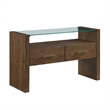 Steve Silver Garland Glass Top Sofa Table in Toffee Finish