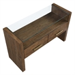 Steve Silver Garland Glass Top Sofa Table in Toffee Finish