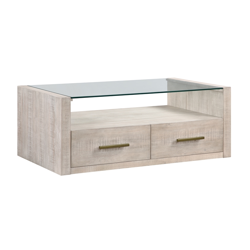Steve Silver Garland Blonde Cocktail Table in Tan
