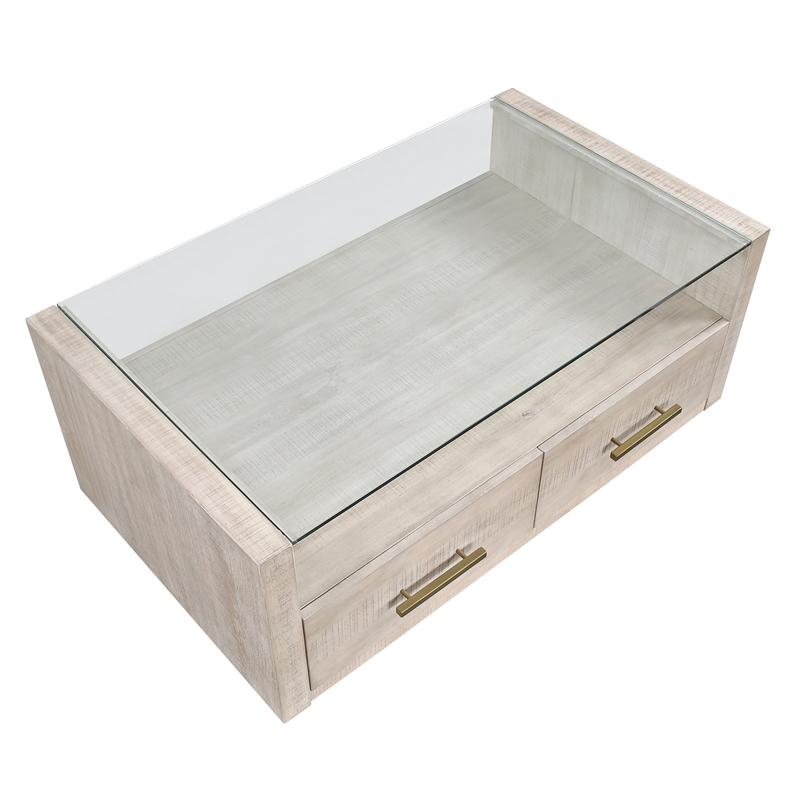Steve Silver Garland Blonde Cocktail Table in Tan