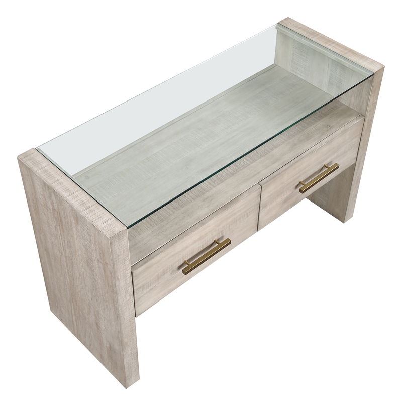 Steve Silver Garland Blonde Sofa Table in Tan